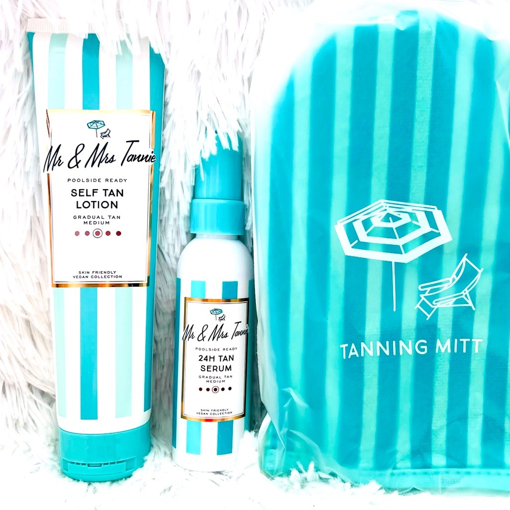 SELF TANNER AND AND SERUM MEDIUM & REUSABLE APPLICATION MITT